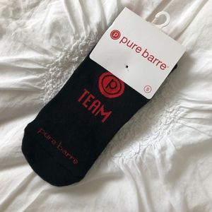 NWT Pure Barre classic low rise sock-p team
